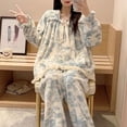 thumbnail image 4 of Pajama Pants Set Women's Clothing Homewear Winter Thick Cute Coral Velvet Comfortable Casual Simple Stylish Loose Large Size, 4 of 4