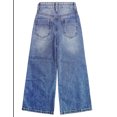 thumbnail image 3 of KIDSCOOL SPACE Girl Jeans,Kid Wide Leg Slim Fit Fashion Denim Jeans Pants,Light Blue,10-11 Years, 3 of 6