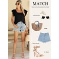thumbnail image 5 of Eytino Womens Summer Top Square Ruffle Sleeveless Chiffon Blouses Top Shirts Dressy Casual Tops, 5 of 13