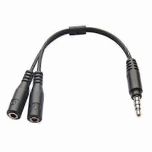 Y Splitter Cable for Headphones - TRRS Adapter with Stereo Male to Dual Female Connectors
