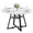 White, variant on PAPROOS Round Dining Table, 43'' Faux Marble Dining Table with Storage Shelf, Circle Dining Table for Dining Room, Modern Kitchen Table for 4 People, Black(Only Table)
