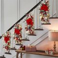 thumbnail image 1 of SUTENGDA Guirlande d'Escalier Pré-Éclairée, Guirlande de Noël en Forme de Larme, Décorations pour Escaliers, Rampe, Table, Cheminée, Miroir, Manteau (1Pcs Rouge), 1 of 9