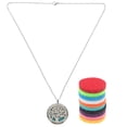 thumbnail image 1 of MasteelfCA 1 Set Silver Aromatherapy Essential Oil Diffuser Necklace with Felt Pad, 1 of 8