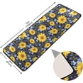 thumbnail image 2 of Dreamtimes Retro Sunflowers Hallway Runner Rug 2'x6' Kitchen Rug with Rubber Backing Blue Flowers Small Non Slip Entryway Rug Runner Washable Soft Area Rug for Hallway Bedroom Kitchen Decor, 2 of 6
