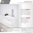 thumbnail image 3 of Stylish 18.75"W x 14.5"D White Porcelain Rectangular Vessel Sink P-223W, 3 of 10