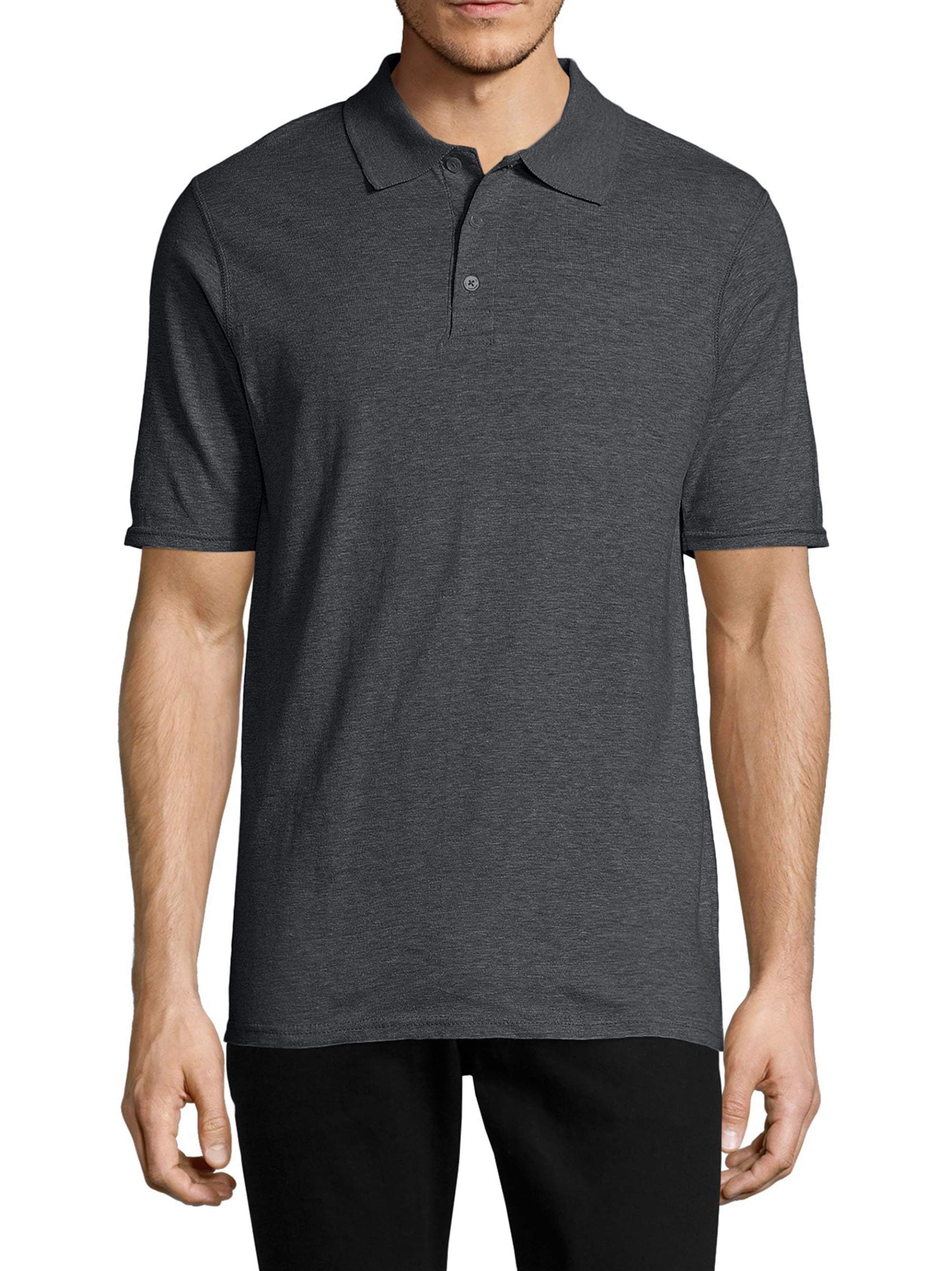 dark grey polo shirt mens