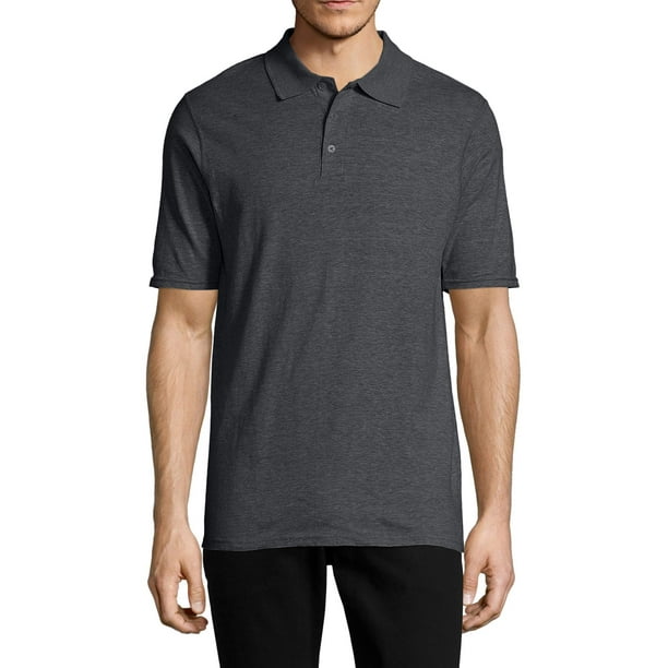 Hanes - Hanes Men's X-Temp Short Sleeve Polo Shirt - Walmart.com ...