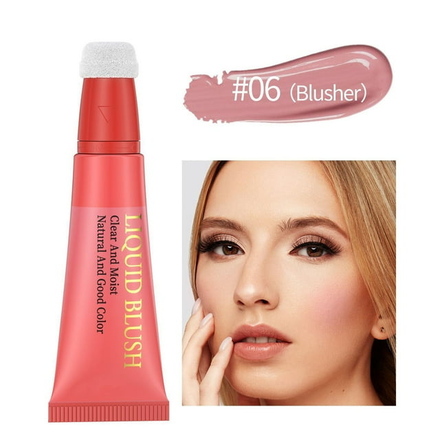 Liquid Blusher Stick With Cushion Applicator Moisturizing Face Contouring Highlighter Blush Makeup Cosmetic