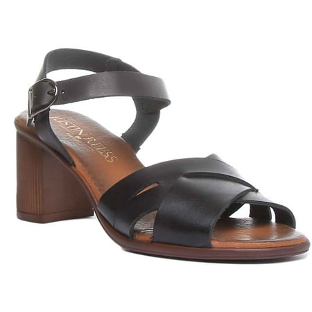

JUSTINREESS Zoe Women s 2.5 inch Block Heel Sandals In Black Size 9