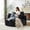 Black + Corduroy, variant on 55''Oversized Round Boneless Lounge Chaise Chair Indoor,Corduroy Deep Seat Cloud Couch Sleeper Sofa Bed with 3 Pillows,No Assembly Modern Accent Chair for Living Room