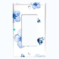 thumbnail image 5 of Metal Light Switch Plate Cover Blue Flowers Green Polka Dots FLW049, 5 of 13
