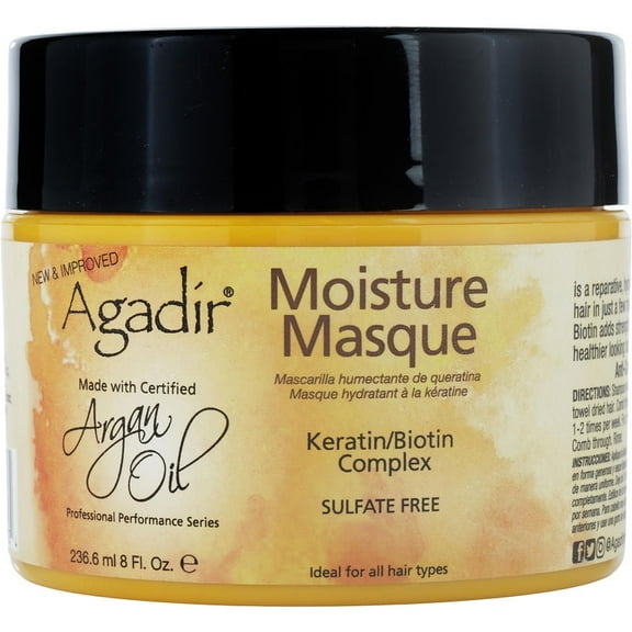 AGADIR - ARGAN OIL KERATIN PROTEIN MOISTURE MASQUE- SULFATE FREE 8 OZ