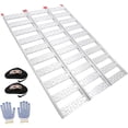 thumbnail image 1 of 76 In Aluminum Tri-Fold Ramp with Patterns 1500 lbs ATV and Motorcycle Loading Ramp for Truck Trailer Lawn Equipment, 1 of 8
