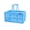 blue, variant on Foldable Plastic Storage Basket with Handles, Collapsible Crate Organizer for Home, Office, Car, Blue