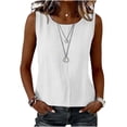 thumbnail image 5 of XuJwPNcy Tank Tops for Women Lightweight Sleeveless Cotton Linen Tee Tshirts Summer Casual Summer Beach Vacation Clothes, 5 of 6