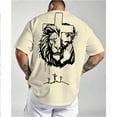 thumbnail image 4 of "Lion and Cross Christian T-Shirt – Faith-Inspired Graphic Tee with Crown of Thorns Design for Men & Women", 4 of 6