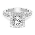 thumbnail image 3 of IGI Certified 5 Carat Princess Shape Lab Grown Diamond Engagement Ring | 14K White Gold | Luxoré Vintage Allure Diamond Ring | FG-VS1-VS2 Quality Friendly Diamonds, 3 of 6