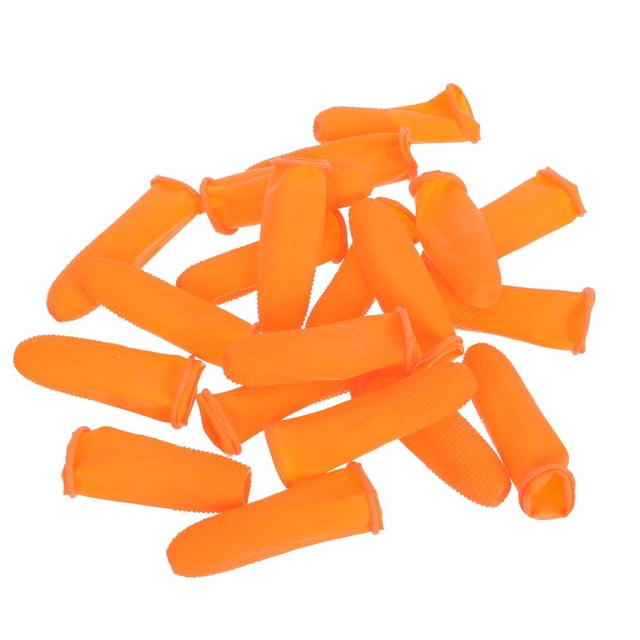 LEEYNEER 100Pcs Portable Latex Finger Covers Anti Skid Lightweight Finger Protectors