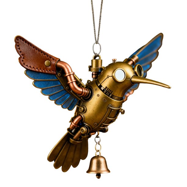 Adorno navideño de colibrí colorido, adorno de acrílico para espejo retrovisor de coche, forma de pájaro, para fiesta navideña