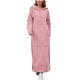 thumbnail image 1 of mfyjkho Vestidos midi para mujer, Sudadera con capucha de punto grande para mujer con vestido informal de terciopelo Vestidos de otoño l, 1 of 8