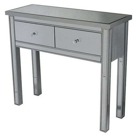 Heather Ann Creations Emmy Collection 2 Drawer Mirrored Console Table