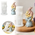 thumbnail image 1 of TIELUTT Easter Stacking Game DIY Rabbit Resin Candle Small Rabbit Scented Smooth on Silicone Rubber Silicone Ashtray with Holder Silicone Head with Cover Resin Kitty Blank Door Mat for Crafting, 1 of 6