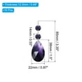 thumbnail image 2 of Cuentas de candelabro de cristal en forma de lágrima Uxcell, paquete de 10, longitud de 85mm, cuentas colgantes para decoración DIY, Violeta, 2 of 7