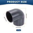 thumbnail image 2 of Uxcell Duct Connector, Plastic Dryer Hose Connector Pipe Fitting Adapter Coupling for Vent Hose 3" Gray, 2 of 6