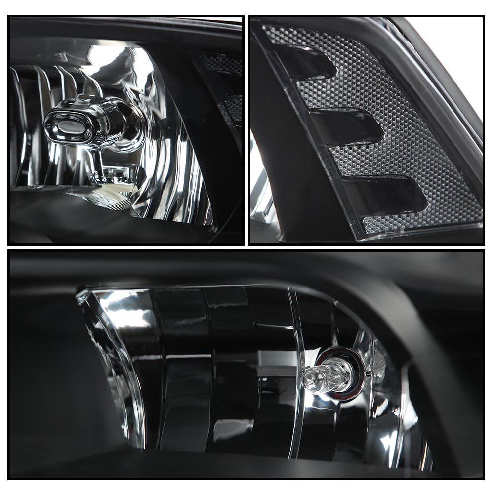 CROSSDESIGN Headlights Assembly Headlamps Fit for Dodge Ram 1500 2500 3500 2009-2012