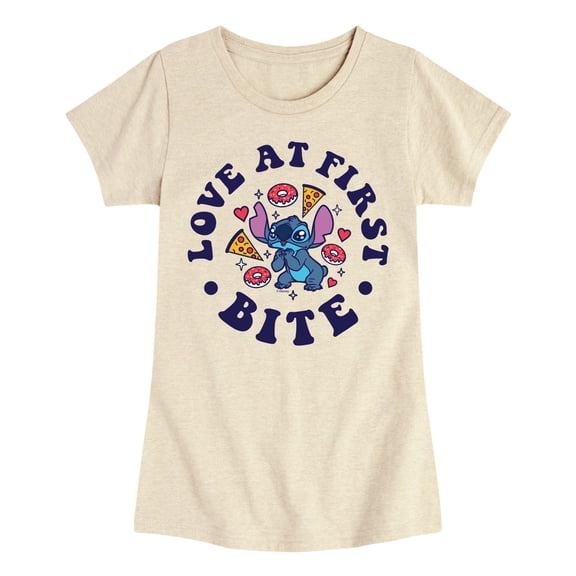 Lilo & Stitch - Girls' Fitted Short Sleeve Graphic T-Shirt