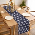 thumbnail image 3 of Table Runner 108 Inches Long for Kitchen Dining, Date Tree Dresser Scarf Farmhouse, Dining Table Decorations for Wedding/Parties, Navy Blue Farmhouse Summer Tropical Plants 13 x 108 In, 3 of 8