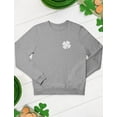 thumbnail image 5 of Tstars Womens Irish Shamrock Pocket Size Lucky Charm Clover Gifts for Irish St Patricks Day Beautiful Shirts Gift for Her Irish Shirt Pride Proud Irish Women Sweatshirt, 5 of 6