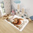 thumbnail image 3 of Squirrel Floor Rug - 5x8 Rug - Squirrel Rug - Cute Woodland Animal Area Rug - Kids Forest Animal Rugs - Children Wildlife Carpet, 3 of 7