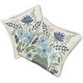 thumbnail image 6 of Sage Green Blue Pink Floral Pillow Covers 20x20 Set of 2 Spring Flower Print Decorative Throw Pillow Cases Outdoor Farmhouse Decoration for Sofa Couch Bed, 6 of 6