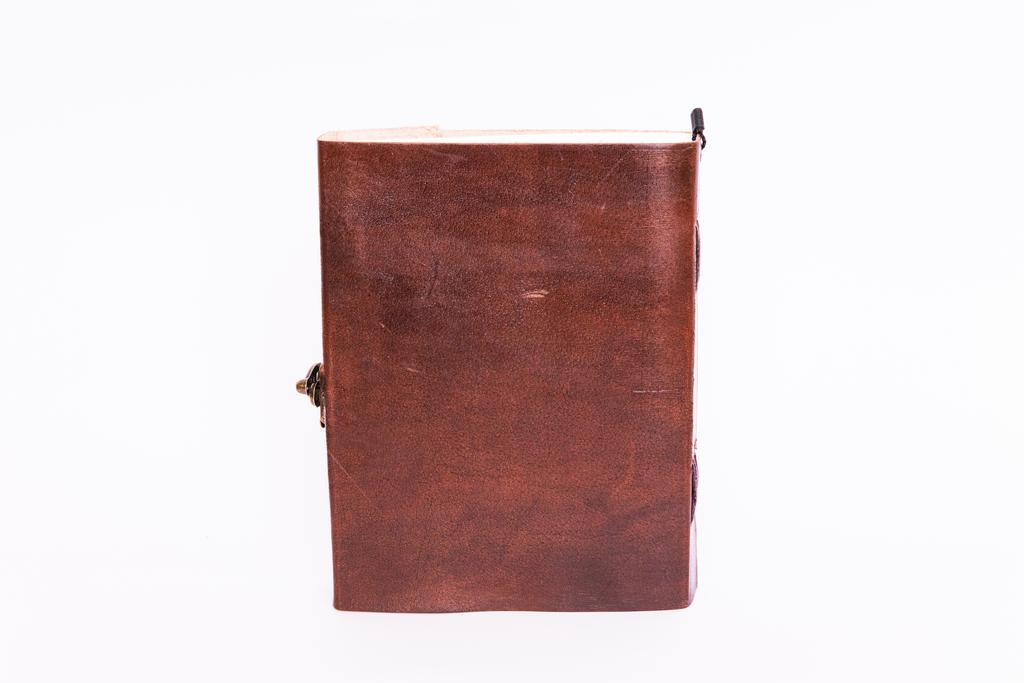 8 Inch Leather Travel Journal Personal Diary Office Notebook With Heart Embossed Design
