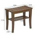 thumbnail image 3 of Soges Wood Bathroom Shower Bench Bamboo Shower Stool Non-slip Waterproof Shower Seat, Bath Shower Benches Stool for inside or outoor shower, Coffee, 3 of 7