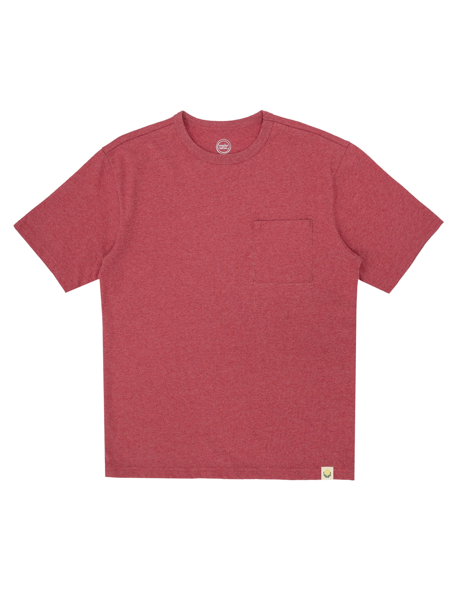 Wonder Nation Boys Pocket Tee with Short Sleeves, 2-Pack, Sizes 4-18 & Husky