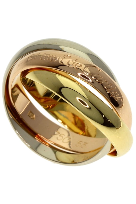 Pre-Owned Cartier Trinity Ring, 18K Yellow Gold/18K White Pink Gold, Women's, CARTIER