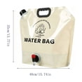 thumbnail image 2 of Portable Foldable Water Container with Spigot, 5 Gallon Large Capacity Camping Water Bag, Outdoor Hiking Hydration Storage Tank, BPA Free Food Grade, Leakproof Faucet, Emergency Ready, Khaki, 2 of 6