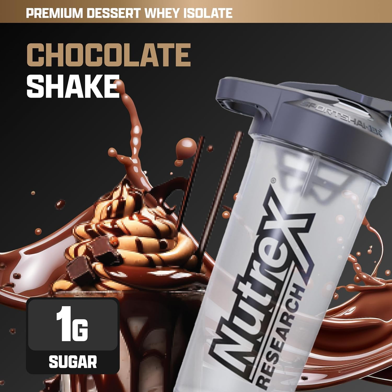 Nutrex Research IsoFit Chocolate Shake – 100% Whey Protein Isolate Powder for Lean Muscle, Recovery & Strength Support 70 Servings