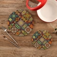 thumbnail image 2 of FREEAMG Mandala Round Trivets Pot Holders 2 Pcs, Heat Resistant Cotton Thread Weave Trivets for Hot Dishes, Cooking, Baking, Farmhouse, Kitchen Decor, 2 of 7