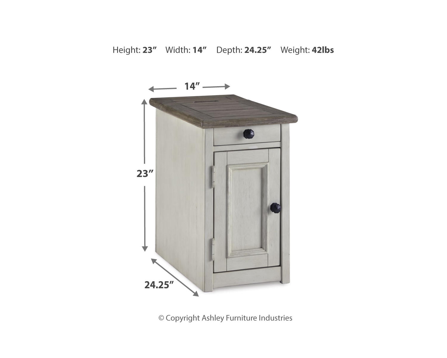 Bolanburg chairside end table with usb ports & outlets discount
