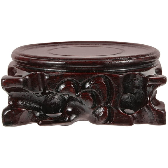 Niceauty Figurine Display Base Pedestal Wood Brown Wood 1Set For Flower Shop