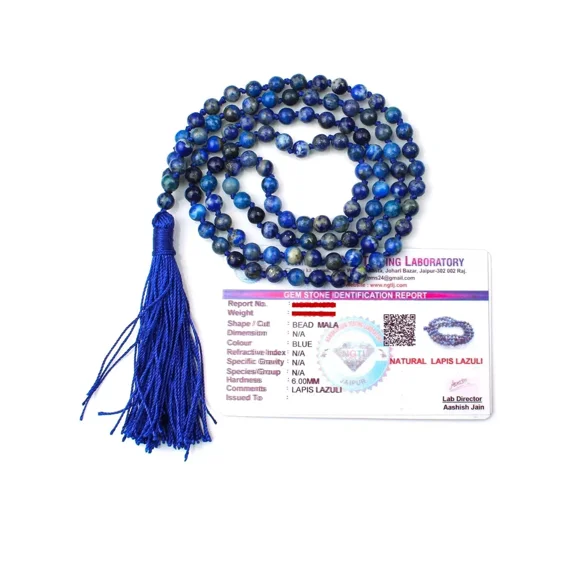 Lapis Lazuli Mala Beads 108 Buddhist Prayer Beads Japamala