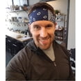 thumbnail image 5 of Kenz Laurenz Tie Back Headband Moisture Wicking Athletic Sports Head Band Neon Orange, 5 of 6