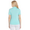 thumbnail image 2 of Callaway Womens Short Sleeve Broken Stripe Polo Shirt Aruba Blue Medium, 2 of 6