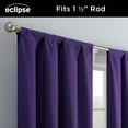 thumbnail image 5 of Eclipse Kendall Modern Blackout Curtains, 54 In Long x 42 In Wide, Purple, Sold as a Single Curtain Panel, 5 of 7