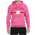thumbnail image 2 of Wild Bobby City of Chicago Baseball Fantasy Fan Sports Unisex Hoodie Sweatshirt, Neon Pink, Medium, 2 of 6
