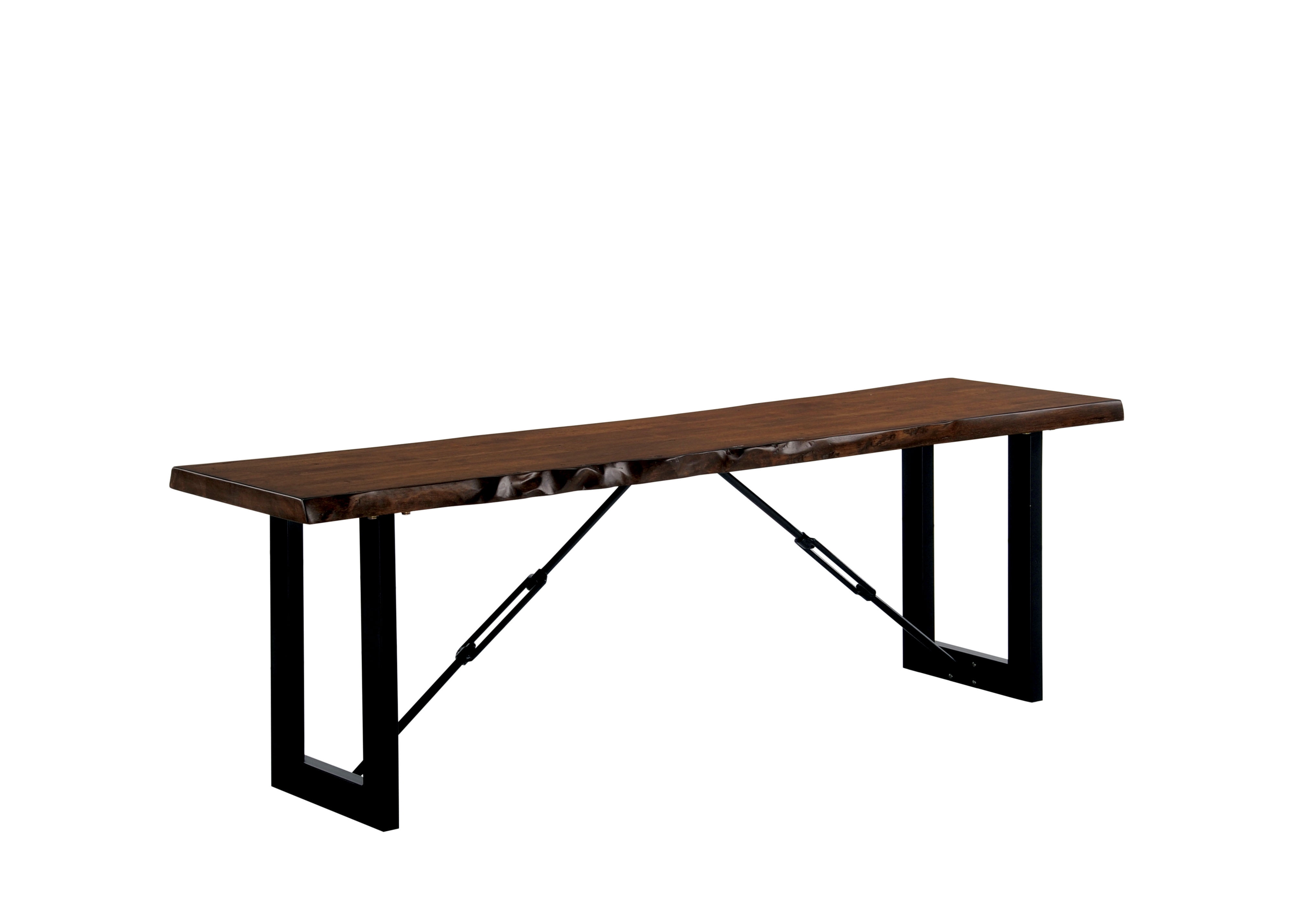 Furniture of America Jared 5 Piece Rustic Dining Table Set, Walnut Finish