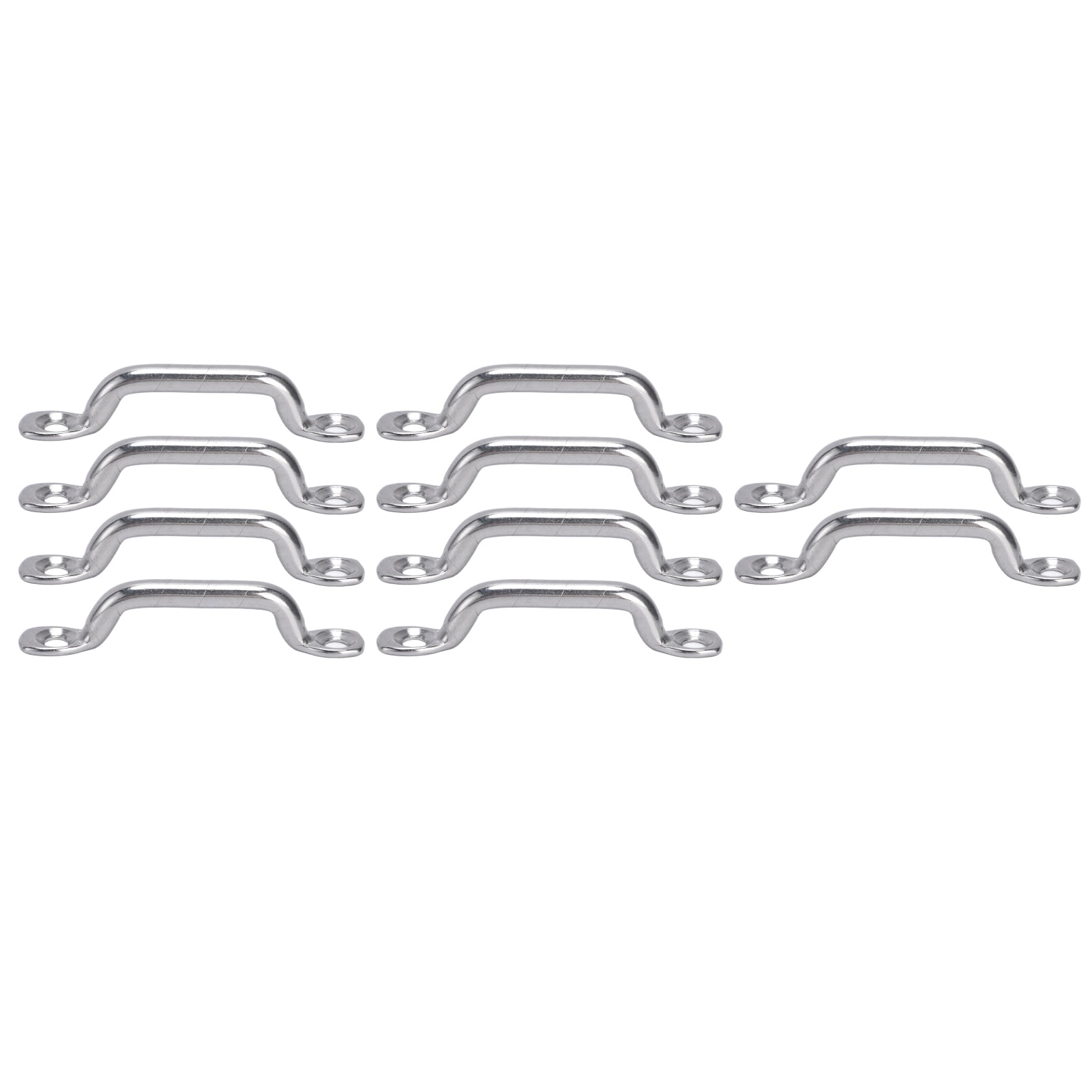 BIMZUC 10Pcs Boat Top Pad Eye Deck Loop Tie Down 316 Stainless Steel Set Kit for Fixing (2.83 inches / 72 mm)